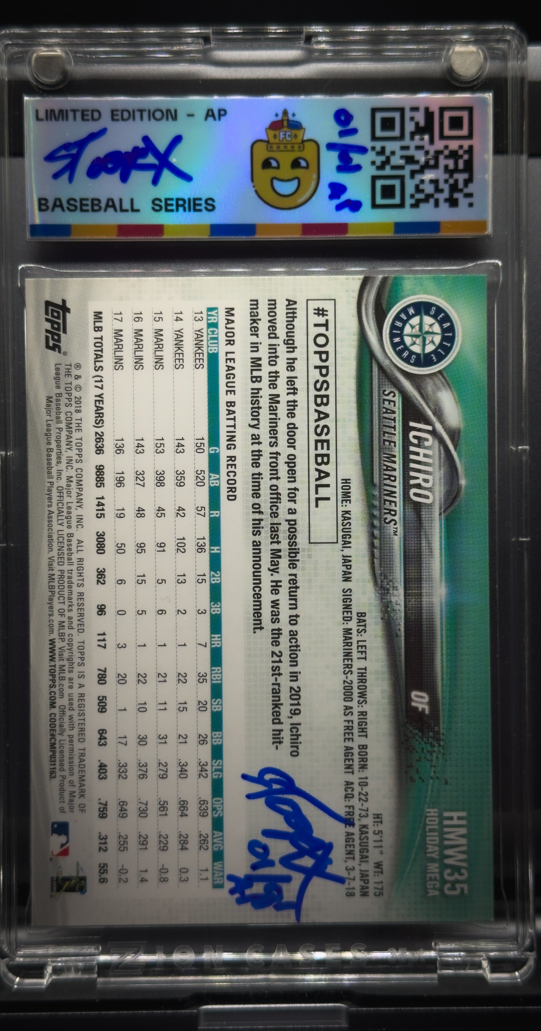 Ichiro Suzuki - Artist Proof 1 of 1 - Autographed By Artist