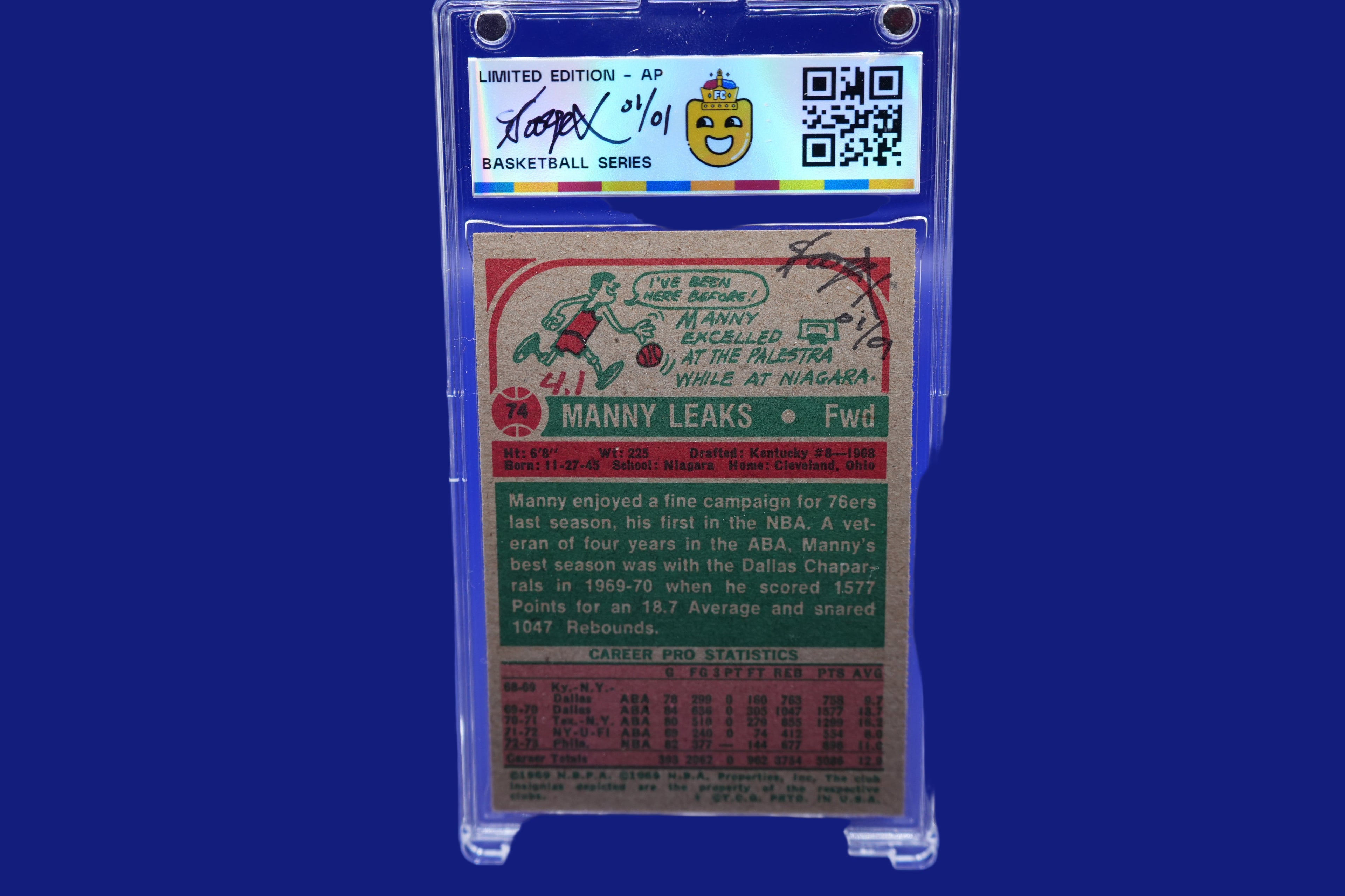 Manny Leaks - Artist Proof 1 of 1 - Autographed By Artist
